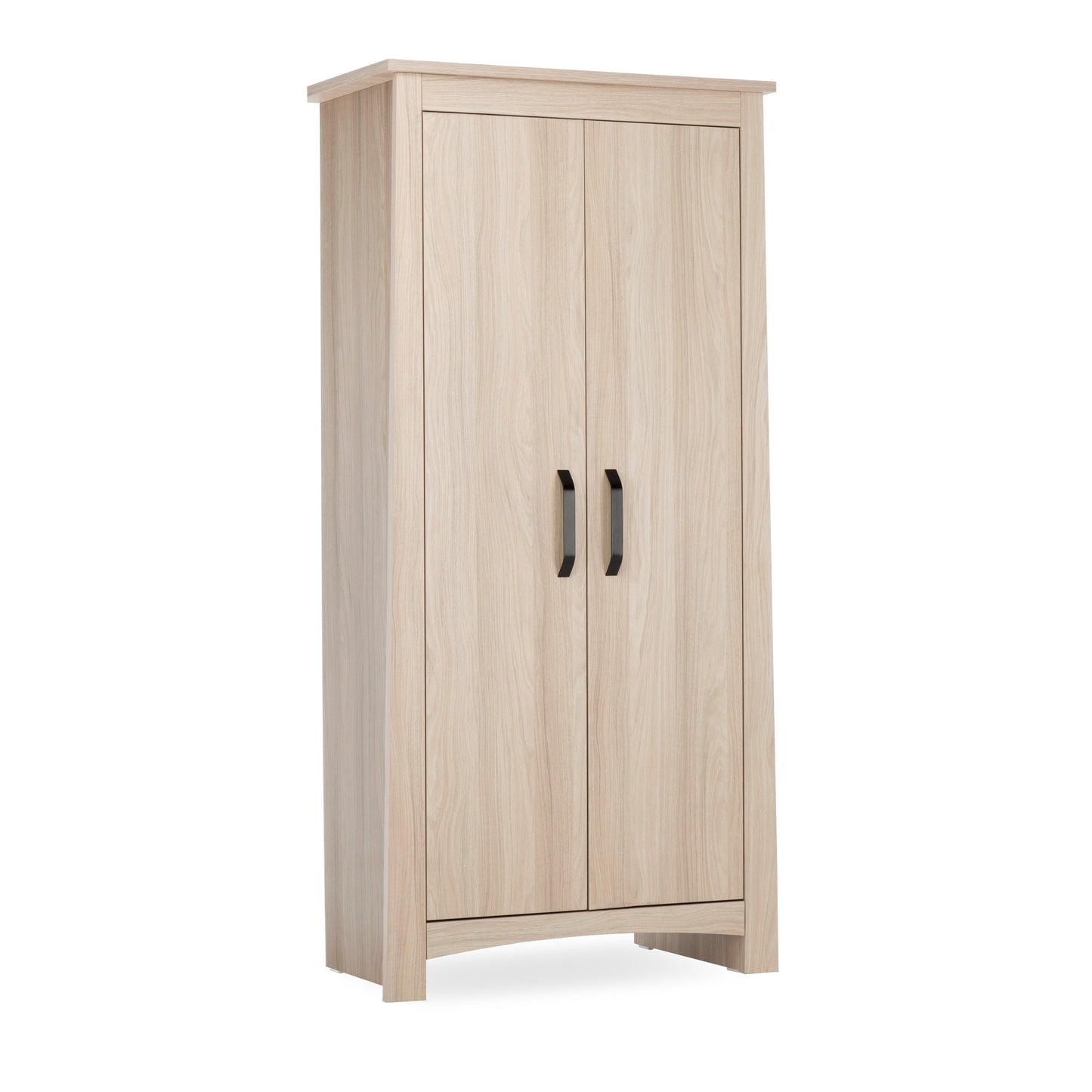 CuddleCo Isla 3pc Set 3 Drawer Dresser, Cot Bed & Wardrobe - Ash