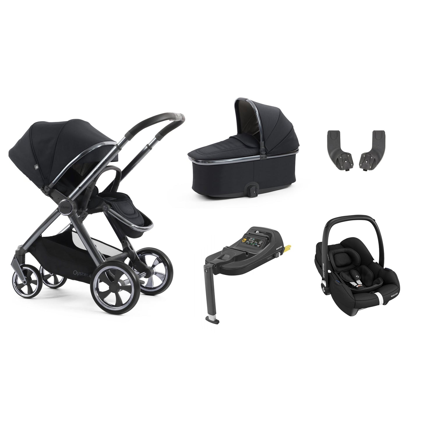 Babystyle Oyster 4 Essential Maxi-Cosi Cabriofix Bundle - Carbonite