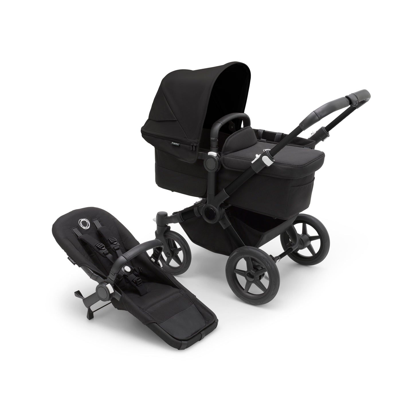 Bugaboo Donkey 5 Mono Complete & Free Bugaboo Giraffe Baby Rocker - Black/Midnight Black