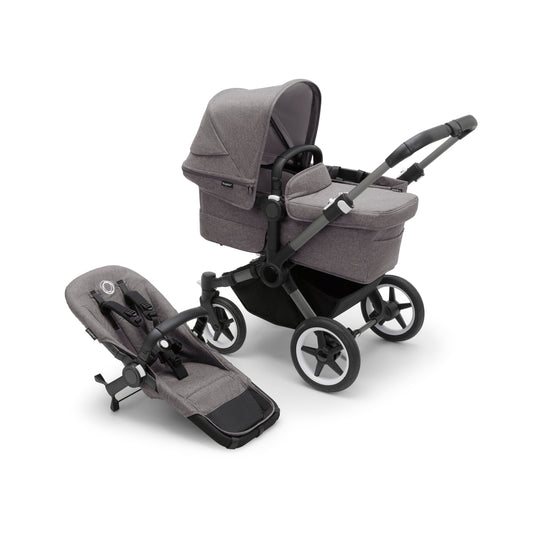Bugaboo Donkey 5 Mono Complete & Free Bugaboo Giraffe Baby Rocker - Graphite/Grey Melange