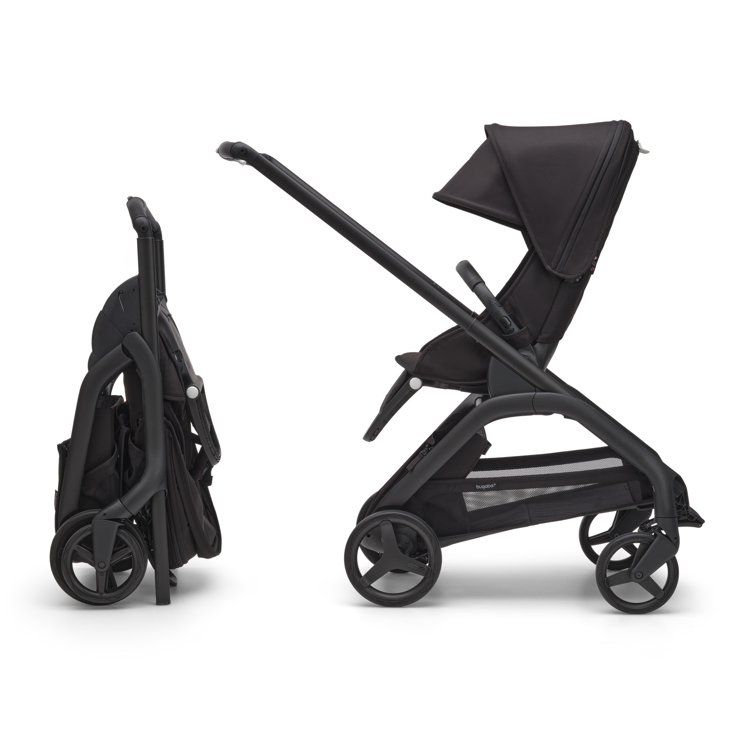 Bugaboo Dragonfly Complete Bundle & Free Bugaboo Giraffe Baby Rocker - Black/Midnight Black