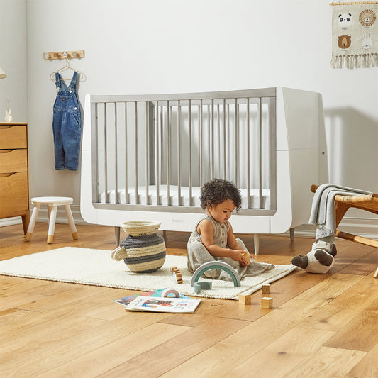 SnuzKot Skandi Cot Bed  - The Natural Edit - Silver Birch