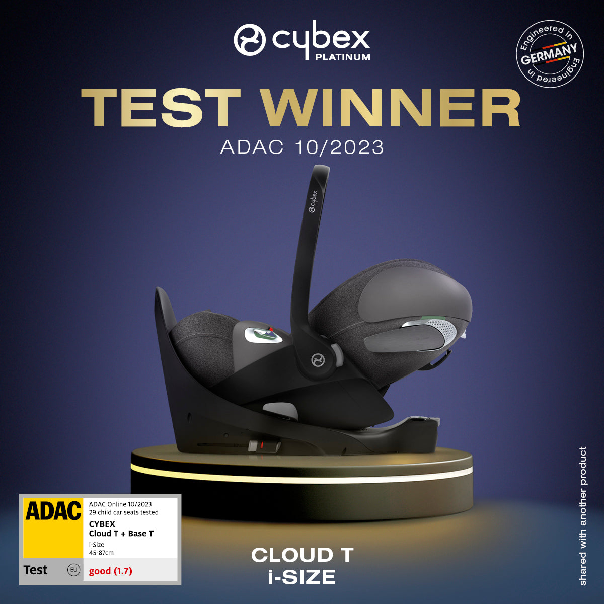 Cybex Cloud T i-Size Plus Car Seat - Platinum White