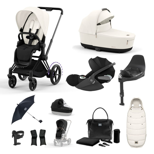Cybex e-Priam Bundle - Off White