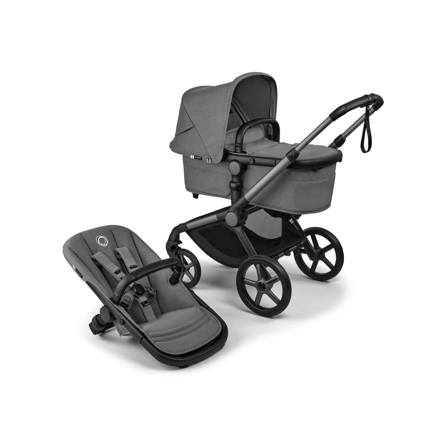Bugaboo Fox 5 Renew Complete & Free Bugaboo Giraffe Baby Rocker - Graphite/Moon-Grey