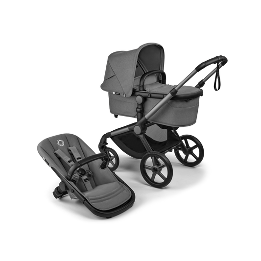 Bugaboo Fox 5 Renew Complete & Free Bugaboo Giraffe Baby Rocker - Graphite/Moon-Grey