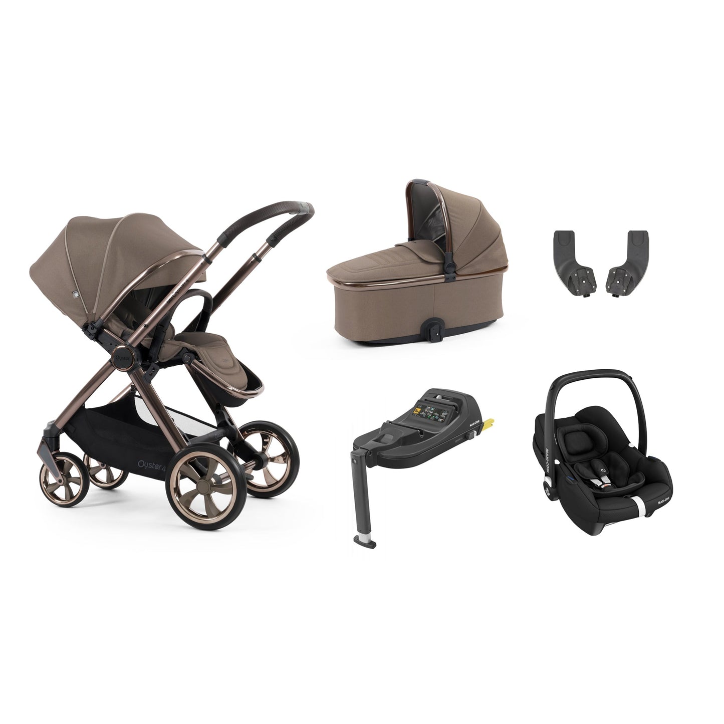 Babystyle Oyster 4 Essential Maxi-Cosi Cabriofix Bundle - Mink