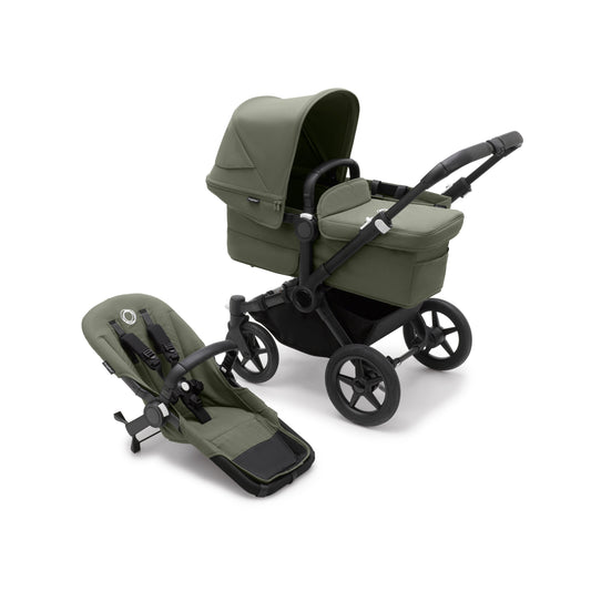 Bugaboo Donkey 5 Mono Complete & Free Bugaboo Giraffe Baby Rocker - Black/Forest Green