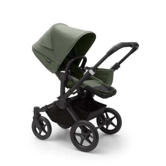 Bugaboo Donkey 5 Mono Complete & Free Bugaboo Giraffe Baby Rocker - Black/Forest Green
