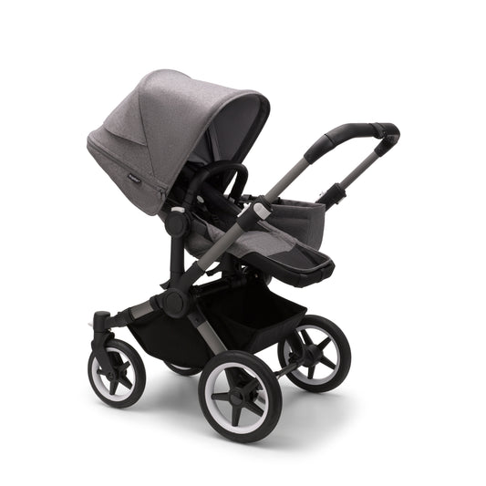 Bugaboo Donkey 5 Mono Complete & Free Bugaboo Giraffe Baby Rocker - Graphite/Grey Melange