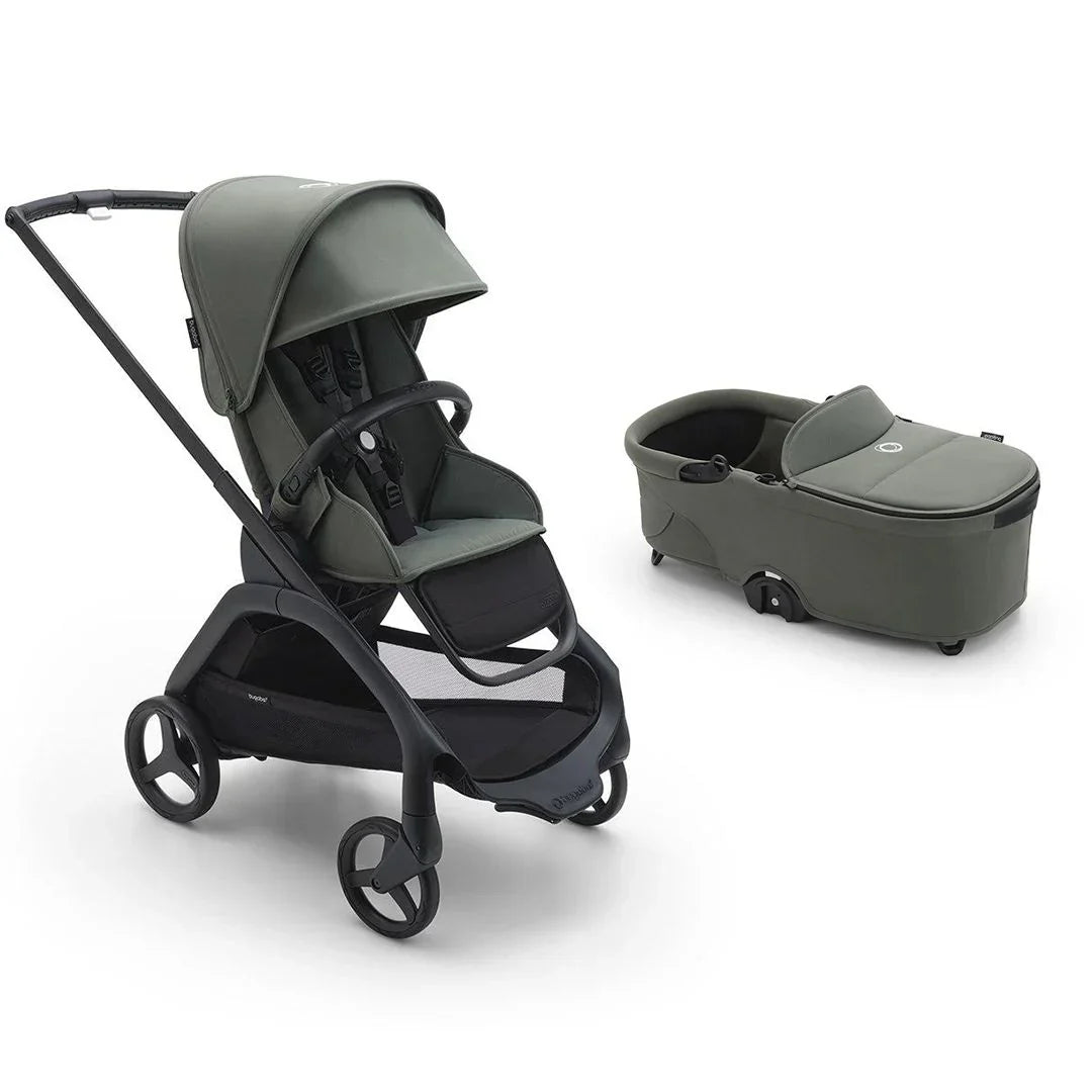 Bugaboo Dragonfly Pushchair & Free Bugaboo Giraffe Baby Rocker - Black/Forest Green