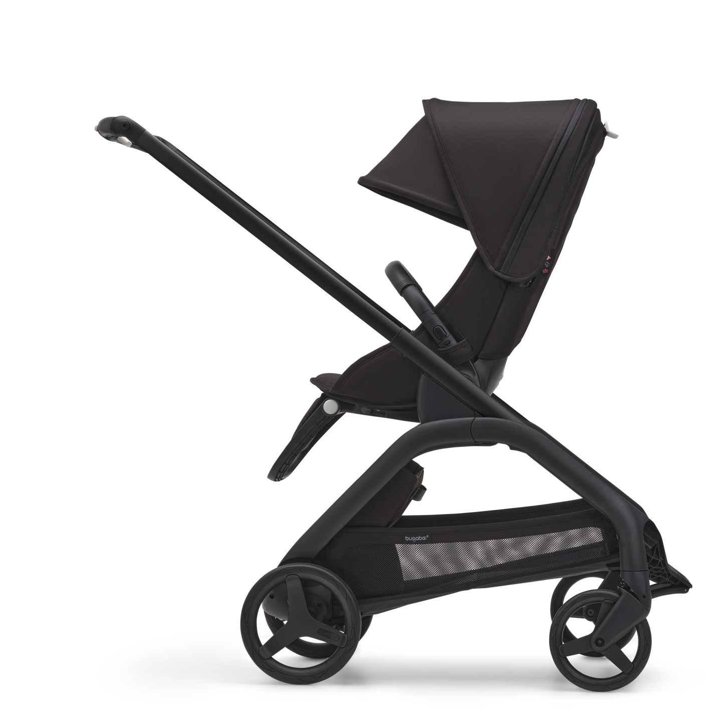 Bugaboo Dragonfly Pushchair & Free Bugaboo Giraffe Baby Rocker - Black/Midnight Black