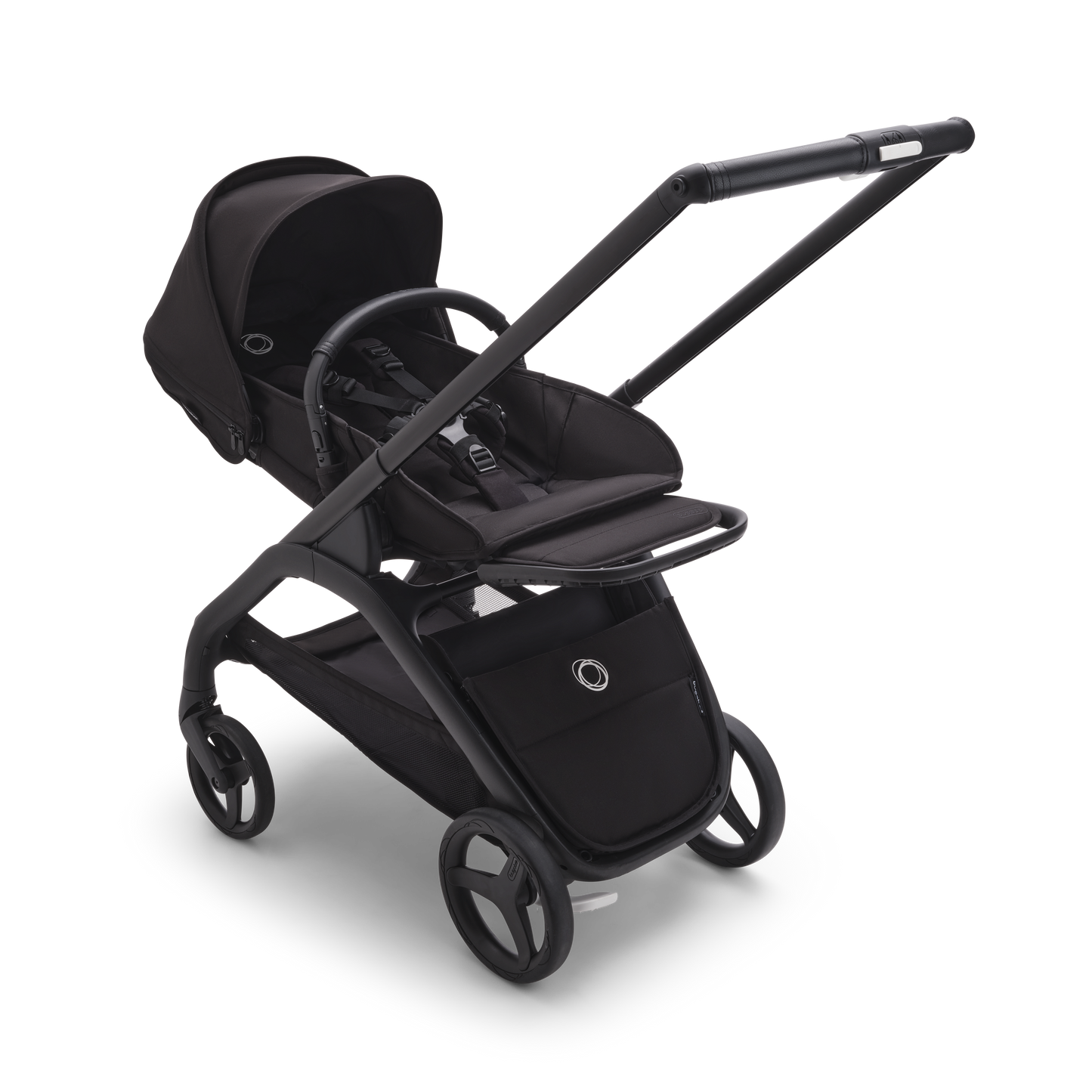 Bugaboo Dragonfly Pushchair & Free Bugaboo Giraffe Baby Rocker - Black/Midnight Black