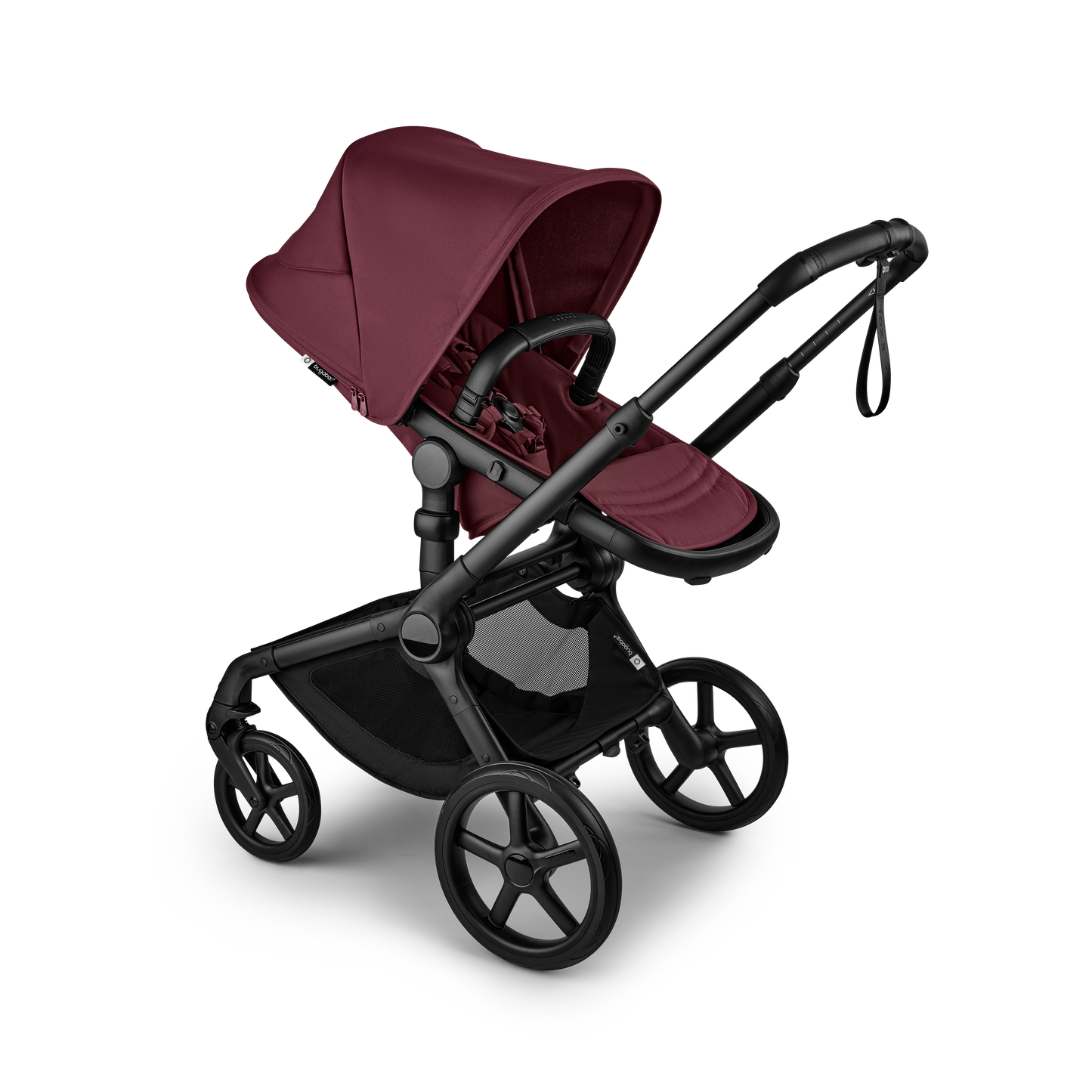 Bugaboo Fox 5 Renew Complete & Free Bugaboo Giraffe Baby Rocker - Black/Dark Cherry