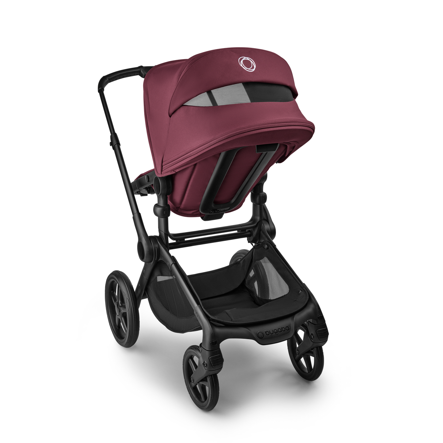 Bugaboo Fox 5 Renew Complete & Free Bugaboo Giraffe Baby Rocker - Black/Dark Cherry