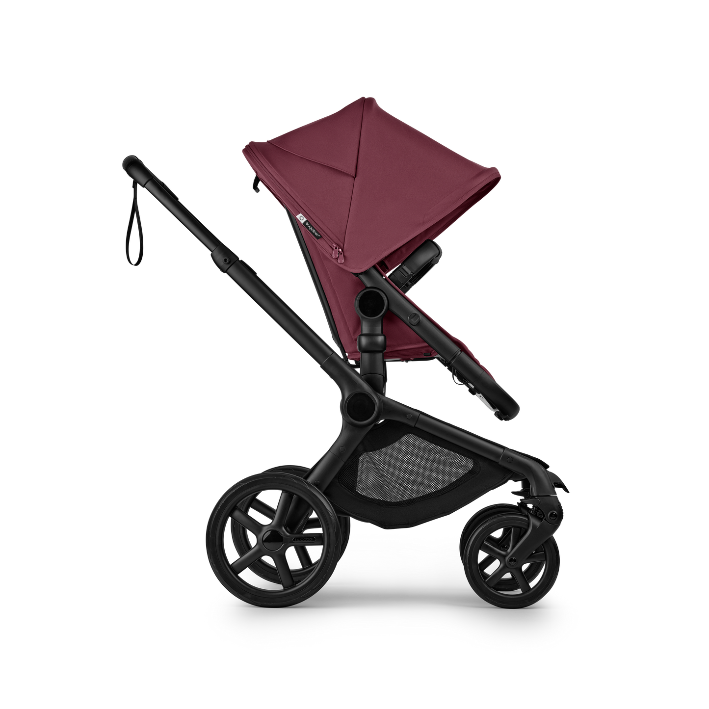 Bugaboo Fox 5 Renew Complete & Free Bugaboo Giraffe Baby Rocker - Black/Dark Cherry