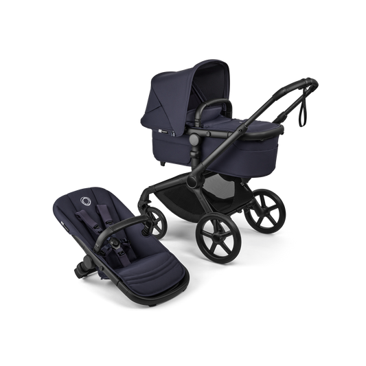 Bugaboo Fox 5 Renew Complete & Free Bugaboo Giraffe Baby Rocker - Black/Deep Indigo