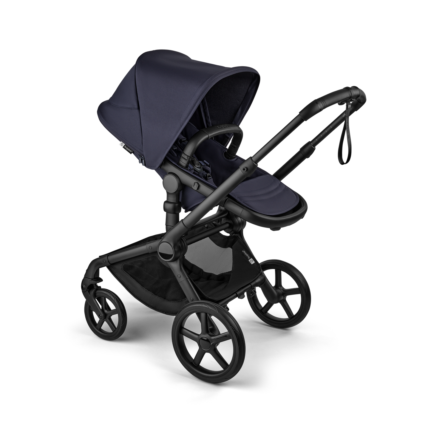 Bugaboo Fox 5 Renew Complete Pushchair Bundle & Free Bugaboo Giraffe Baby Rocker - Black/Deep Indigo