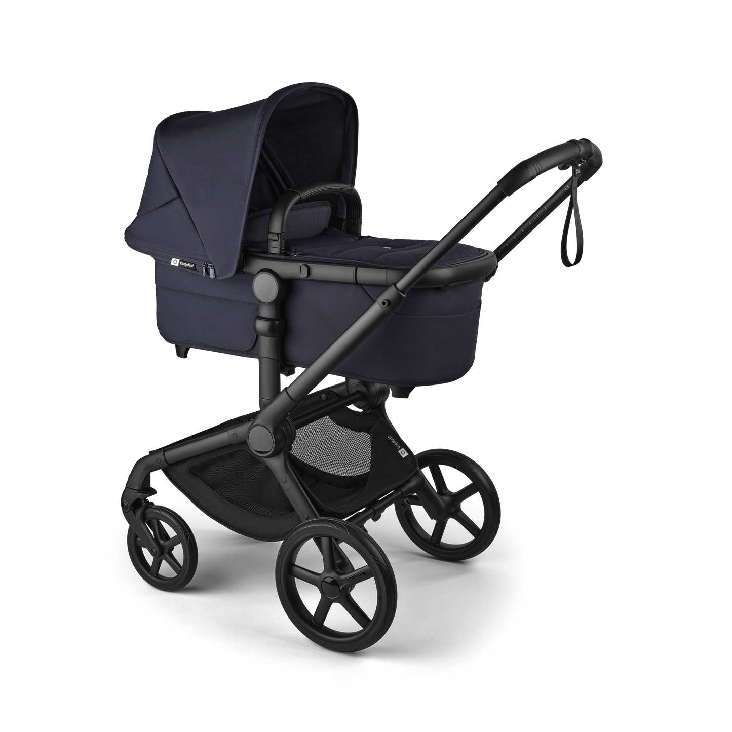 Bugaboo Fox 5 Renew Complete Pushchair Bundle & Free Bugaboo Giraffe Baby Rocker - Black/Deep Indigo