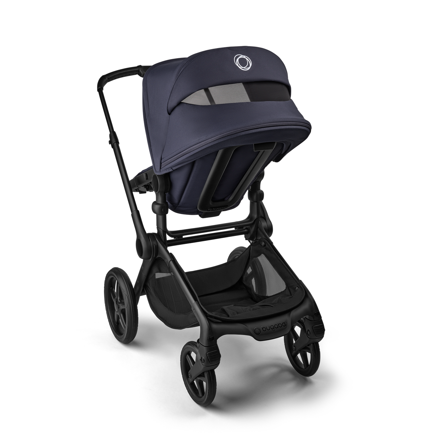 Bugaboo Fox 5 Renew Complete Pushchair Bundle & Free Bugaboo Giraffe Baby Rocker - Black/Deep Indigo