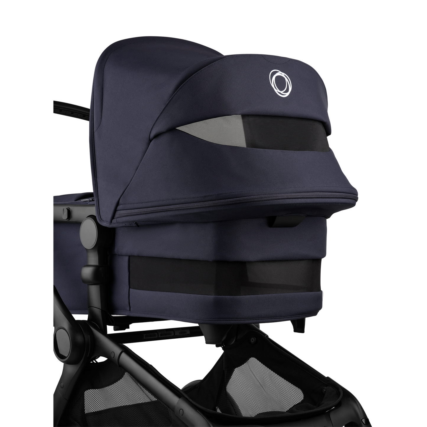 Bugaboo Fox 5 Renew Complete Pushchair Bundle & Free Bugaboo Giraffe Baby Rocker - Black/Deep Indigo