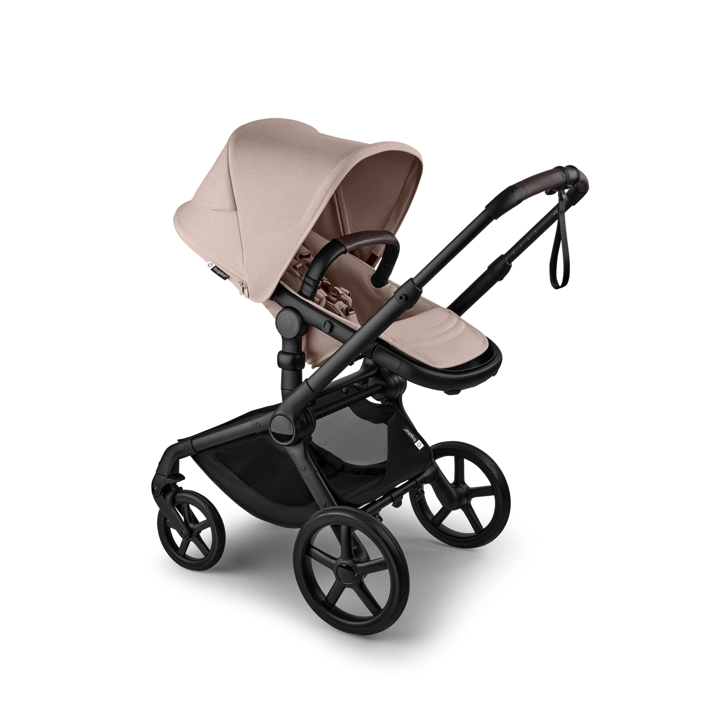 Bugaboo Fox 5 Renew Complete Pushchair Bundle & Free Bugaboo Giraffe Baby Rocker - Black/Desert Taupe Melange