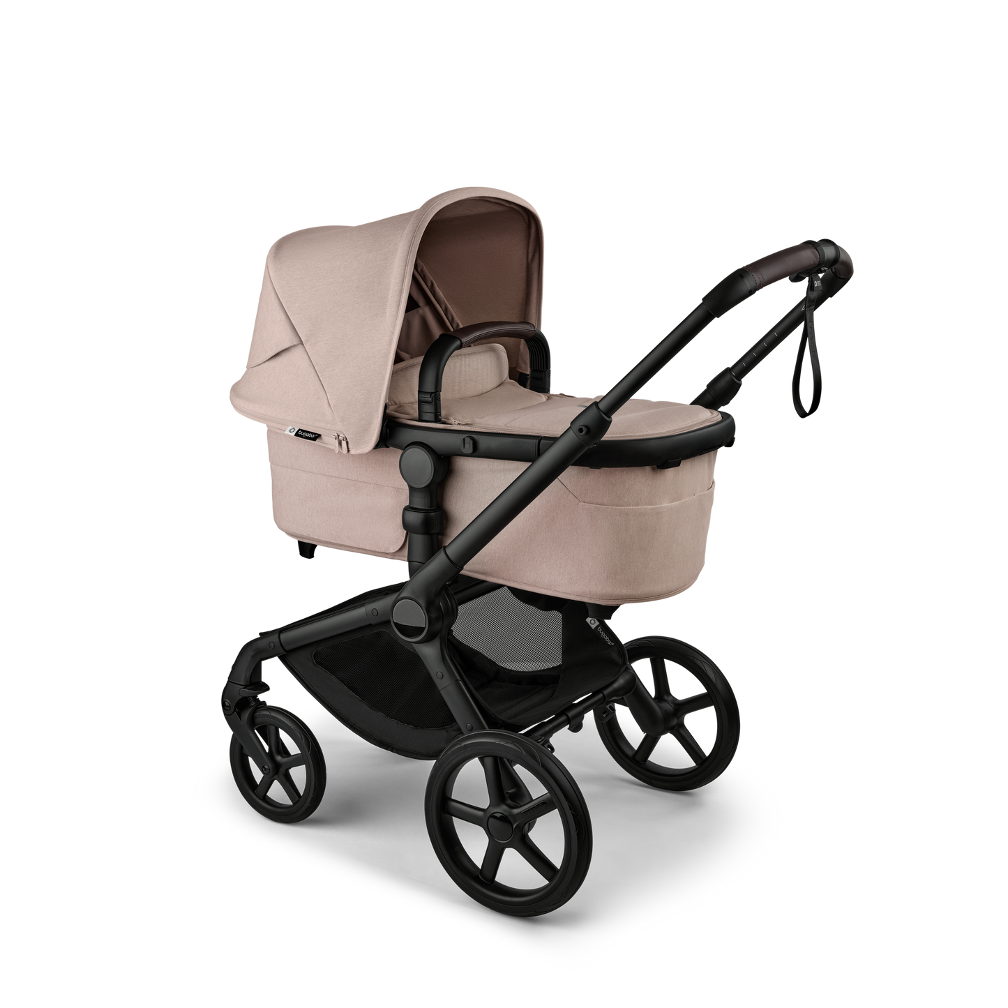 Bugaboo Fox 5 Renew Complete Pushchair Bundle & Free Bugaboo Giraffe Baby Rocker - Black/Desert Taupe Melange