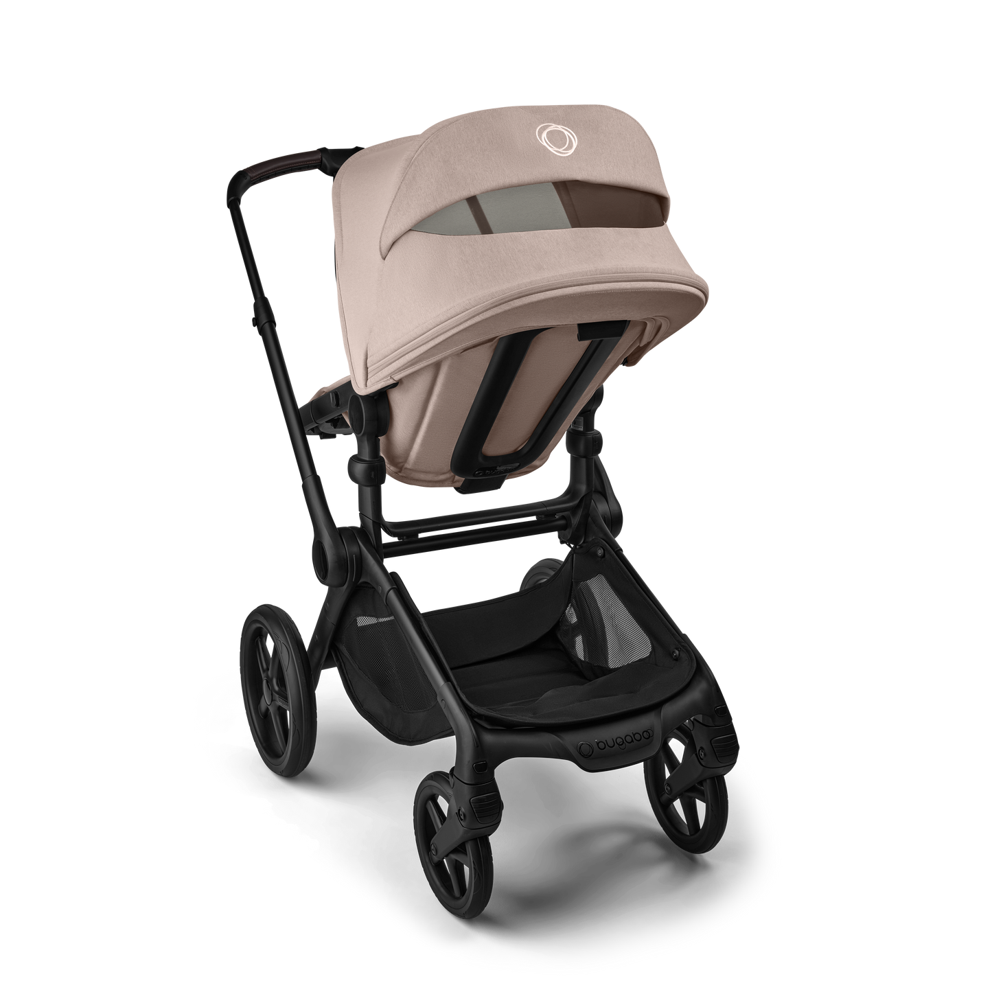 Bugaboo Fox 5 Renew Complete Pushchair Bundle & Free Bugaboo Giraffe Baby Rocker - Black/Desert Taupe Melange