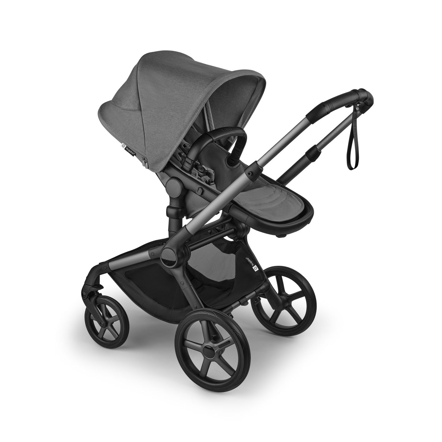 Bugaboo Fox 5 Renew Complete Pushchair Bundle & Free Bugaboo Giraffe Baby Rocker - Graphite/Moon-Grey