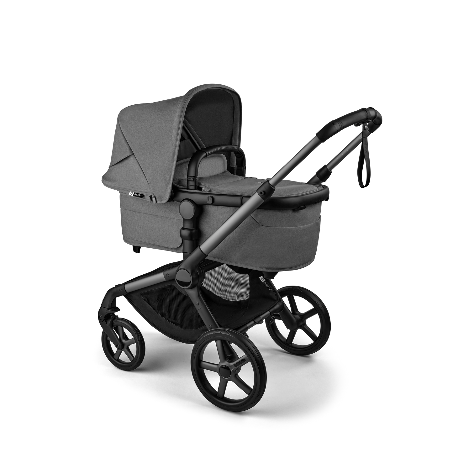 Bugaboo Fox 5 Renew Complete Pushchair Bundle & Free Bugaboo Giraffe Baby Rocker - Graphite/Moon-Grey